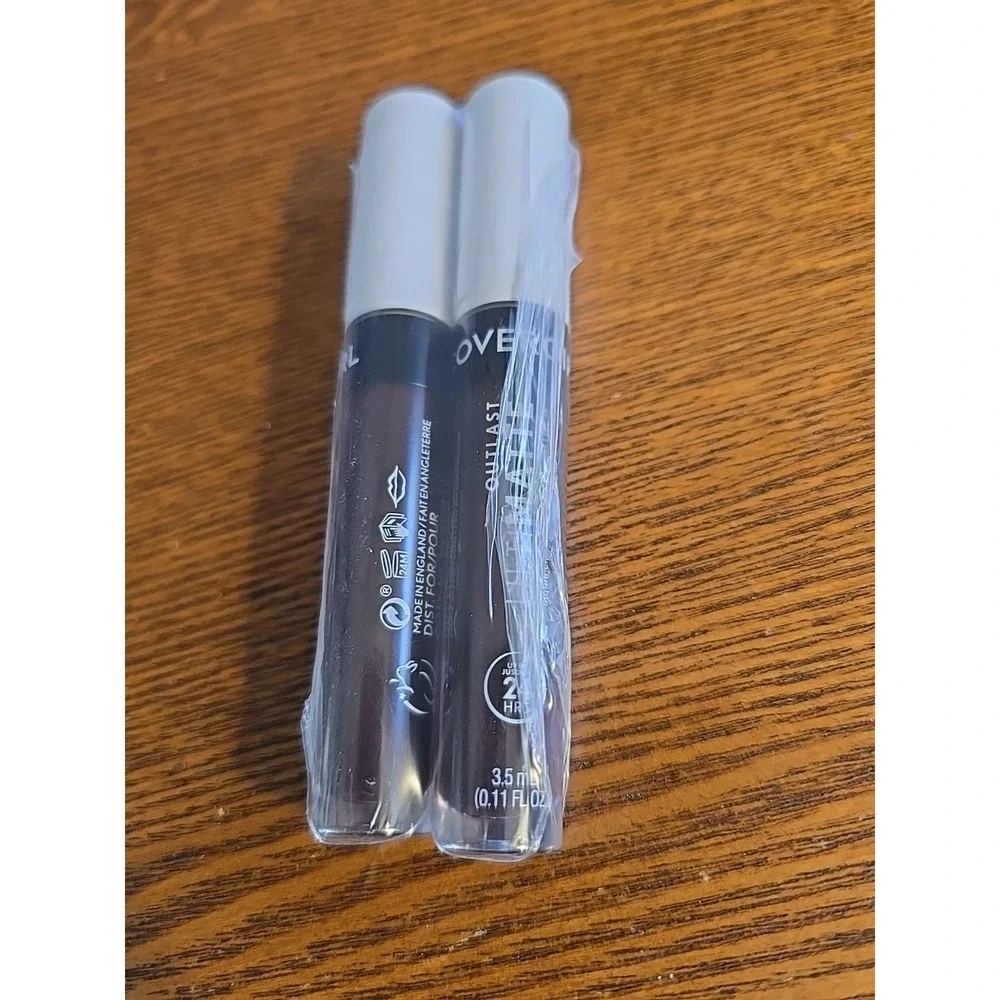 Lot Of 2 Covergirl Outlast Ultimatte Liquid Lipstick 155 Noir And Forever  3.5ml